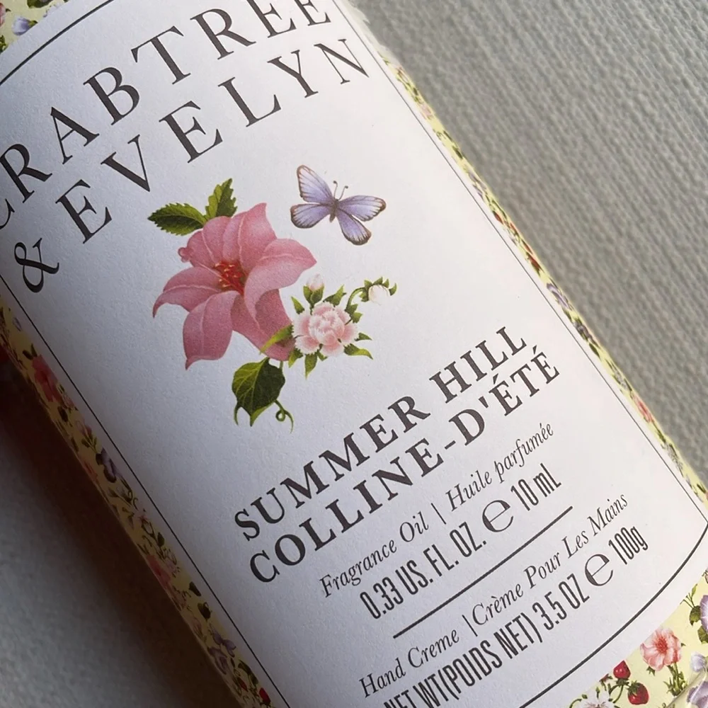 Crabtree & Evelyn Summer Hill fragrance oil hand cream set